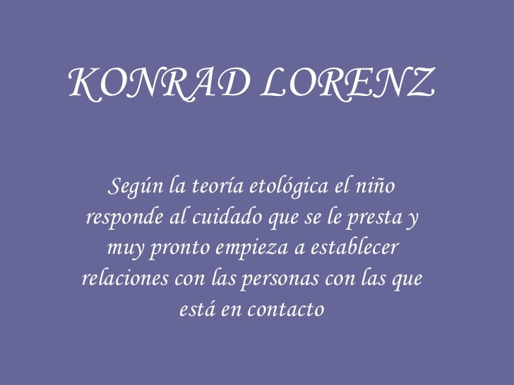 Teoria etologica de lorenz