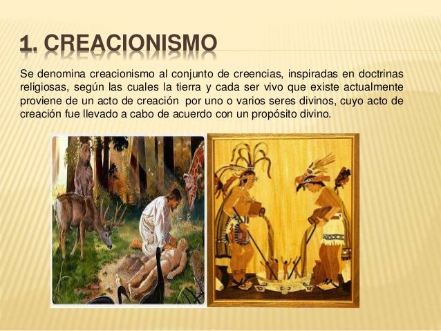 Teorías del origen del hombre"Creacionismo, Teoría de lamarck y Teorí…