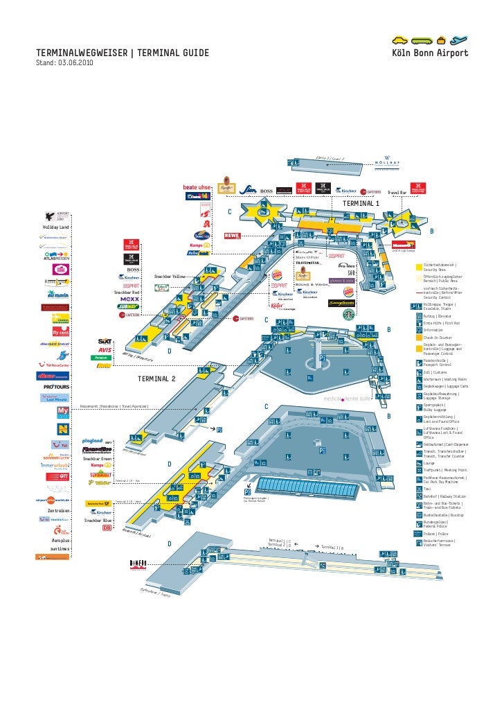 Koeln Bonn Airport Terminalplan Koeln Bonn Airport Terminalplan