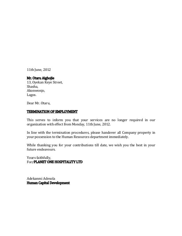 Sample Termination Letter For Weding Vendor Sample Termination Letter For Weding Vendor