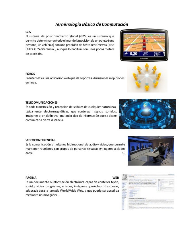 TERMINOLOGIA COMPUTACION terminologia computacion: