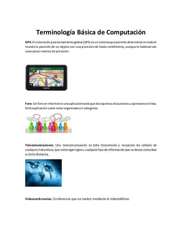 TERMINOLOGIA COMPUTACION terminologia computacion: