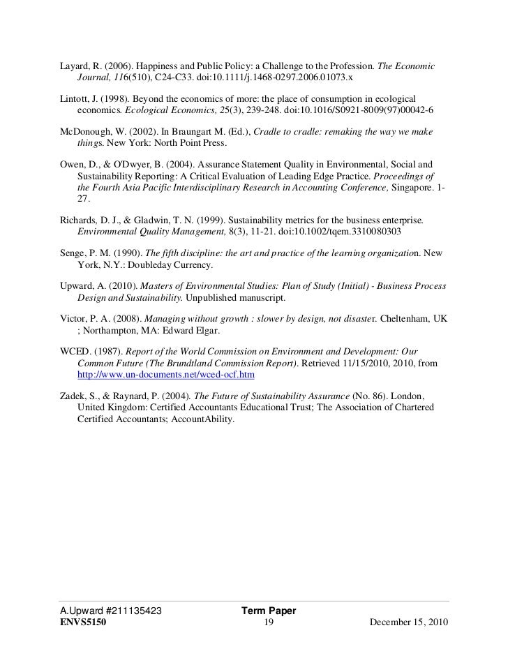 Organizational statement example picture