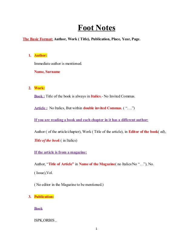 Term papers format