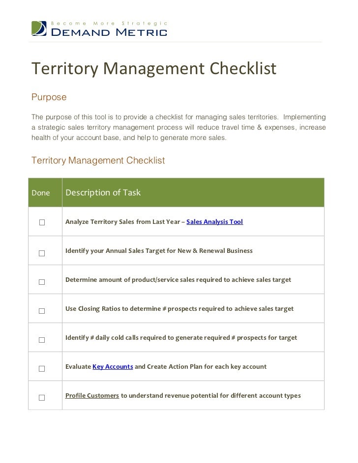 territory manager job description