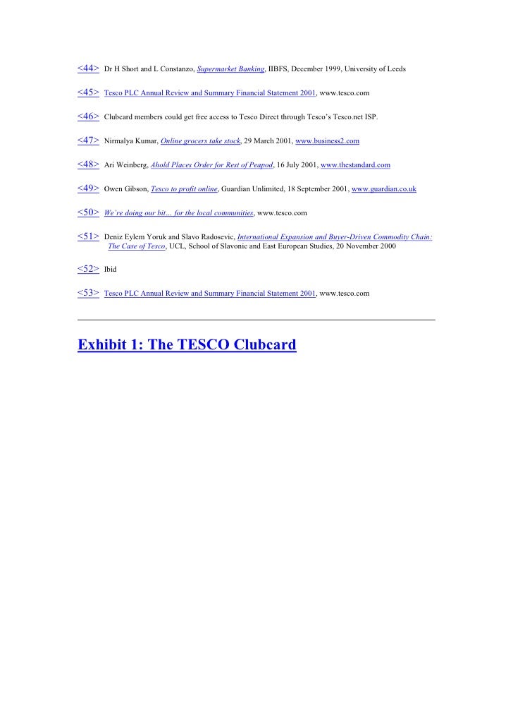 Dissertation On Tesco During Recession