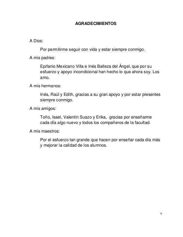 Agradecimiento para monografia