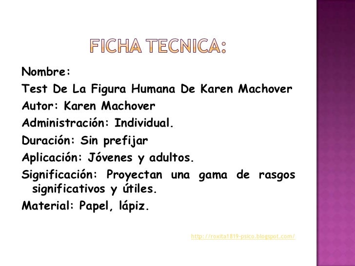 Test de la figura humana de karen machover