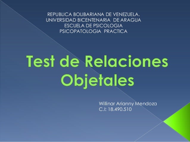 Test de relaciones objetales