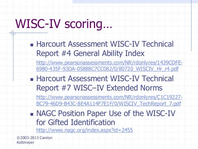 wisc iv report sle hoagies gifted testing and assessment of the gifted wisc iv report sle hoagies gifted testing and assessment of the gifted
