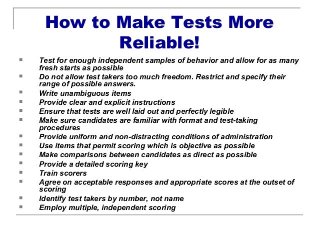essay test reliability Schizophrenia and test-retest reliability essay classification and diagnosis of schizophrenia the two issues surrounding classification and diagnosis of schizophrenia are reliability which means getting the same or similar results when repeating a study or a test and validity which simply means. essay test reliability Schizophrenia and test-retest reliability essay classification and diagnosis of schizophrenia the two issues surrounding classification and diagnosis of schizophrenia are reliability which means getting the same or similar results when repeating a study or a test and validity which simply means.