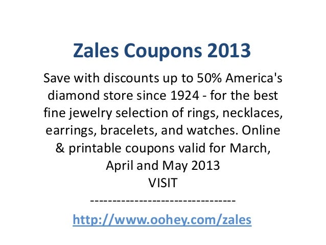 Zales Coupons Code March 2013 April 2013 May 2013