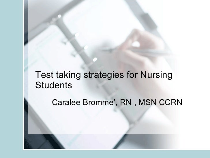 Test taking strategy for nursing board exam