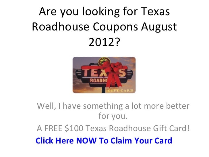 Texas Roadhouse Coupons August 2012