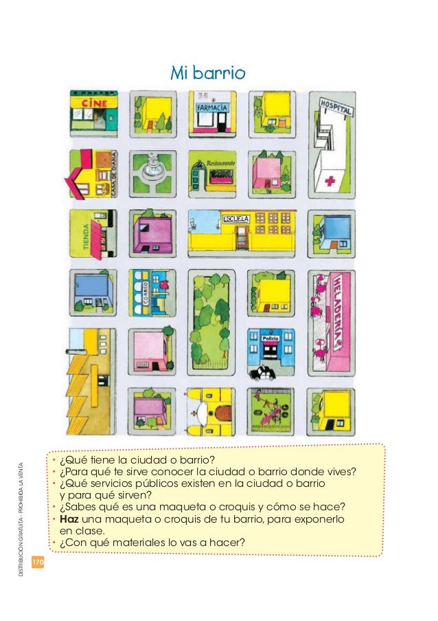 170
DISTRIBUCIÓN GRATUITA - PROHIBIDA LA VENTA
Mi barrio
t¿Qué tiene la ciudad o barrio?
t¿Para qué te sirve conocer l...