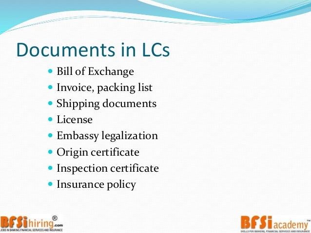 Document Letter Credit Documents ...