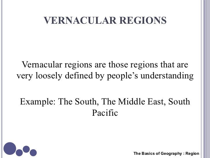 Geography The Basics Region