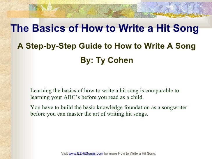 How to write a song free