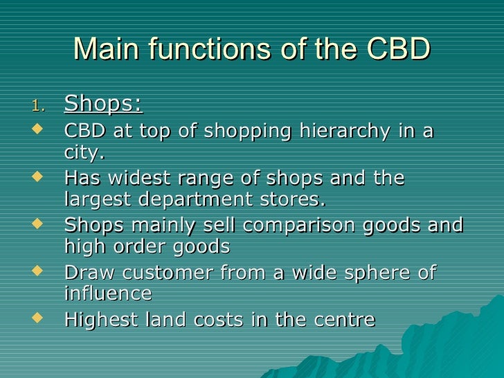 The Central Business District A Basic Outline