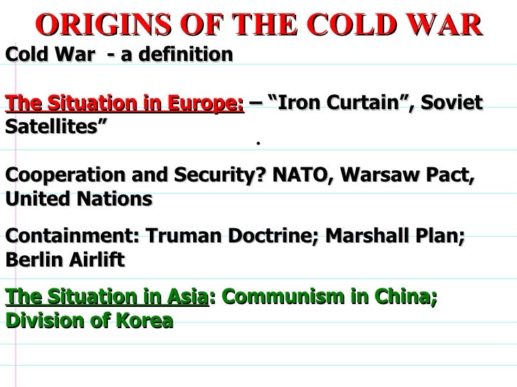 Causes Of The Cold War Essay