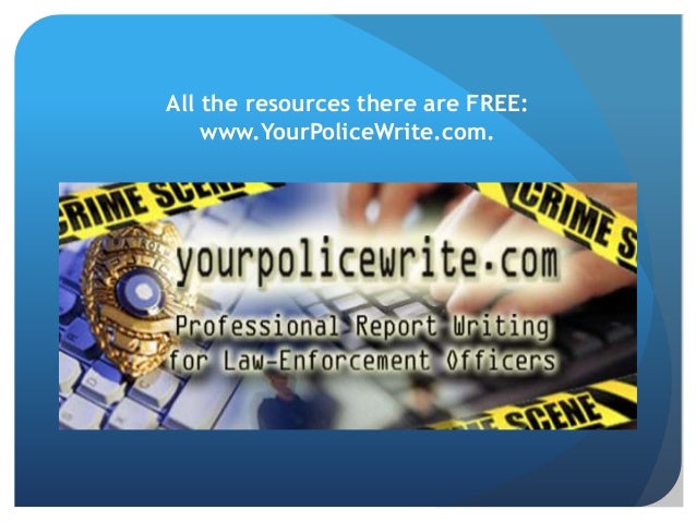 Best police report writing books