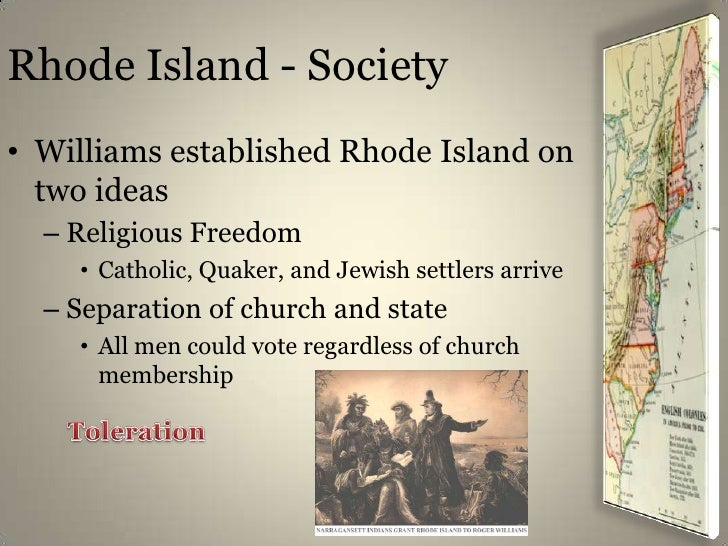 Religious Toleration In Rhode Island Colony Religious Toleration In Rhode Island Colony