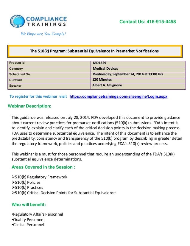 A 510 K Premarket Notification Is Submitted