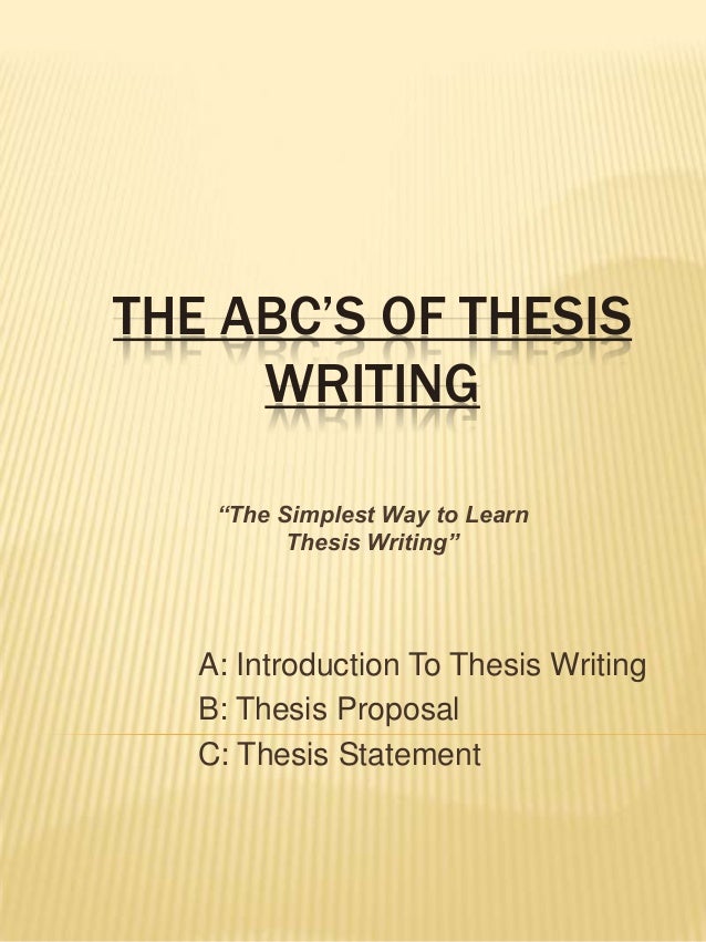 abc thesis definition