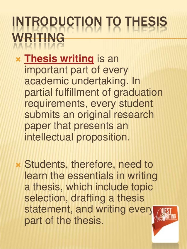 How to write a masters thesis recreation