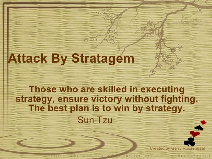 Poker according to sun tzu