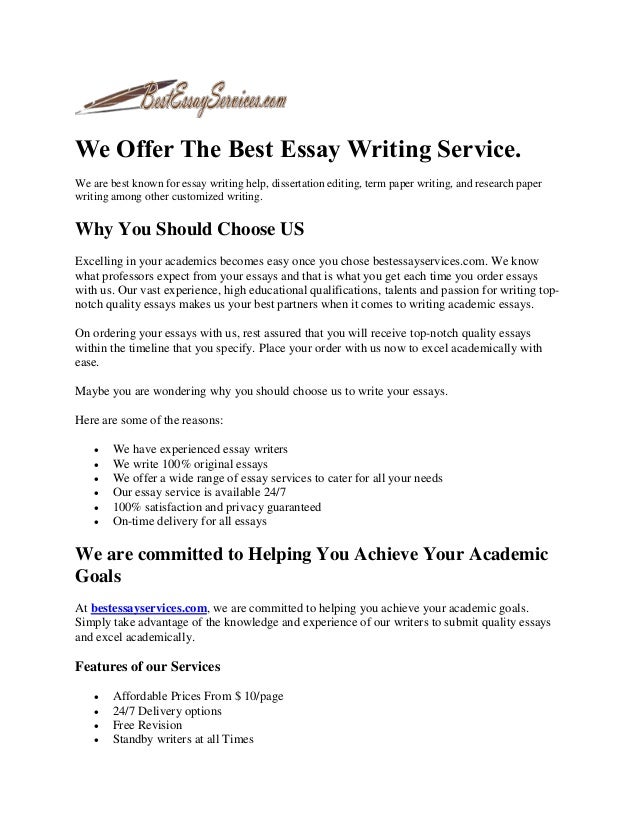best essay writers online