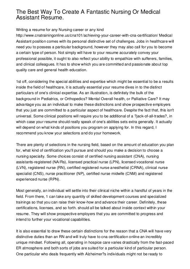 health care assistant personal statement