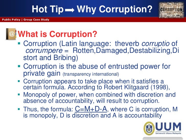 The causes of corruption
