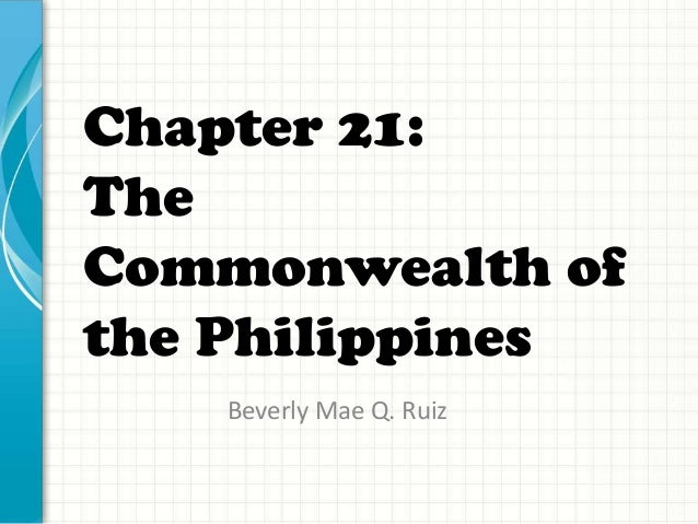The commonwealth of the philippines