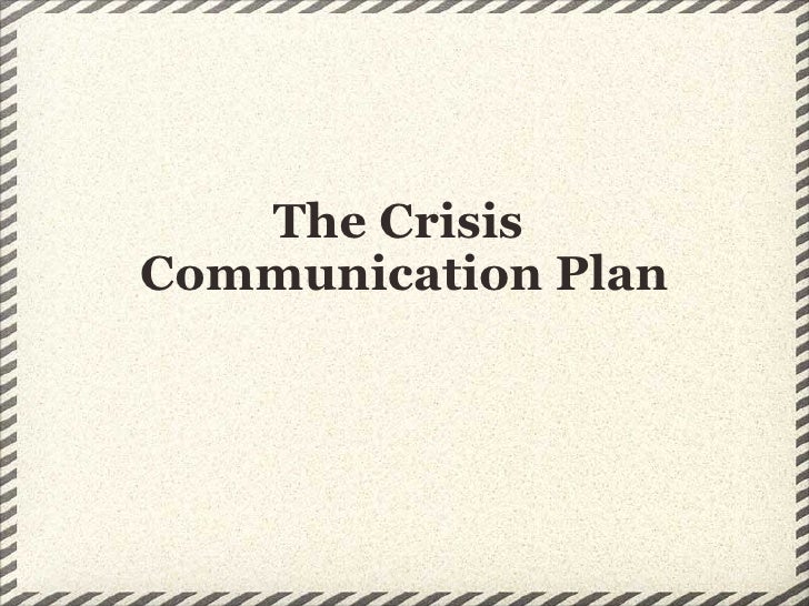 crisis communication plan example