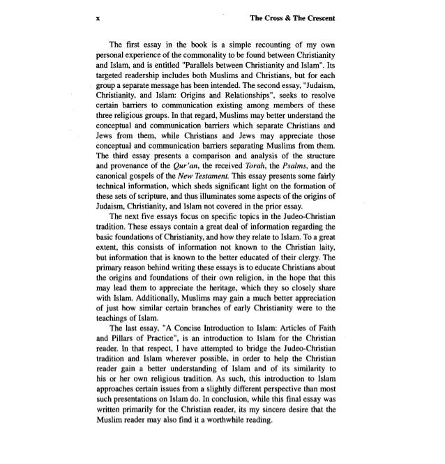 Christianity vs islam essay