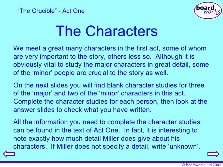 Crucible essay questions