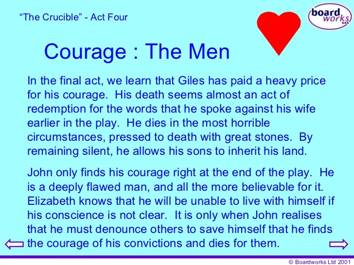 The crucible theme essay courage