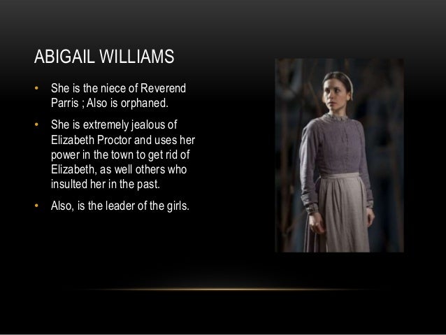 Essay on abigail williams the crucible