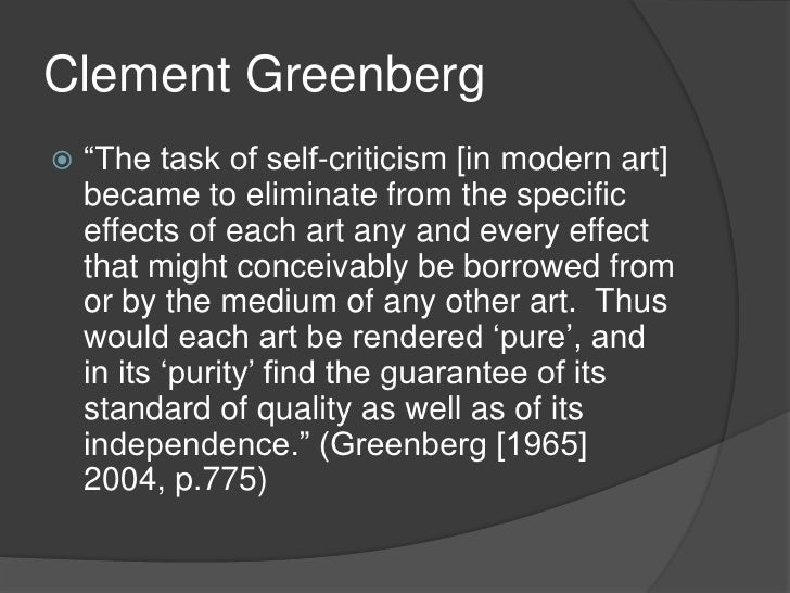 Greenberg clement art and culture critical essays