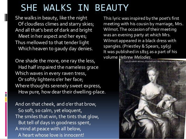 She walks in beauty essay