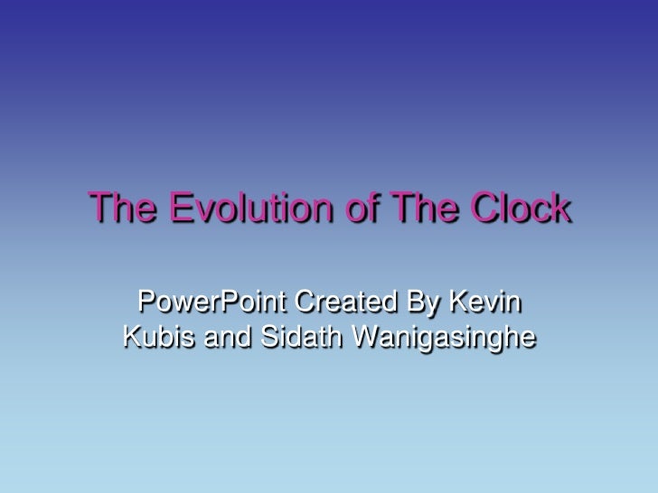 The evolution of_the_clock