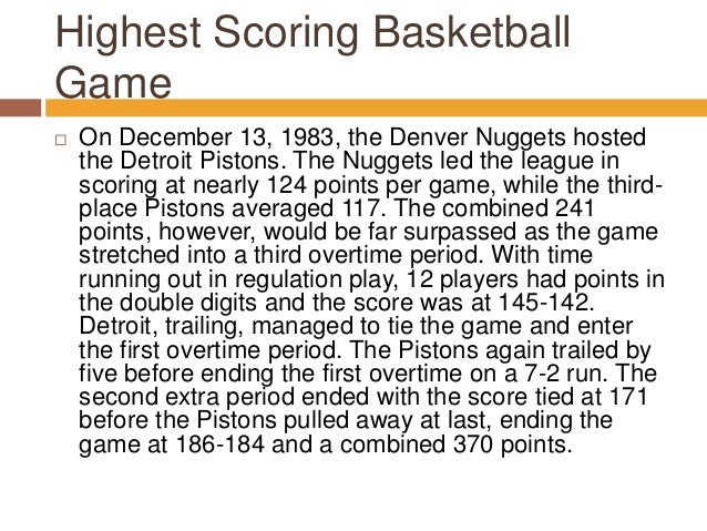 The Highest Scoring Basketball Game In NBA History the-highest-scoring-basketball-game-in-nba-history
