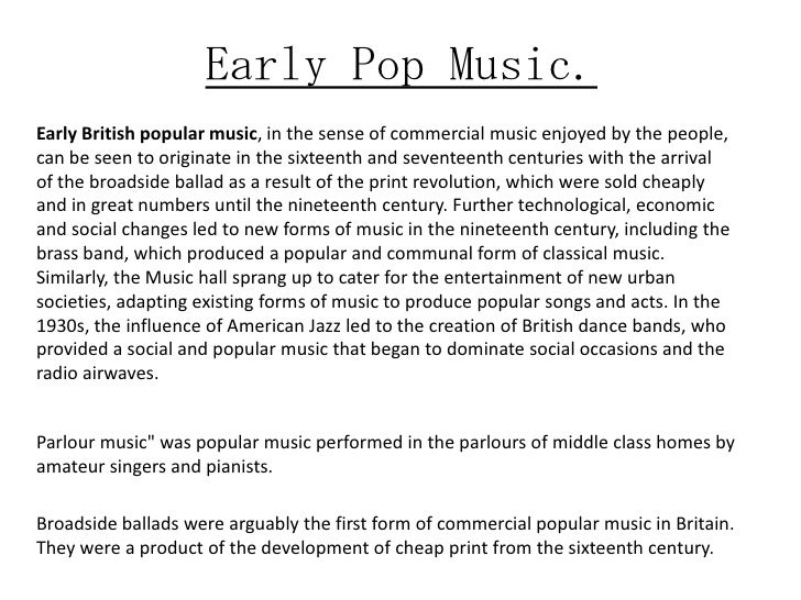 history of pop music essays history of pop music essays