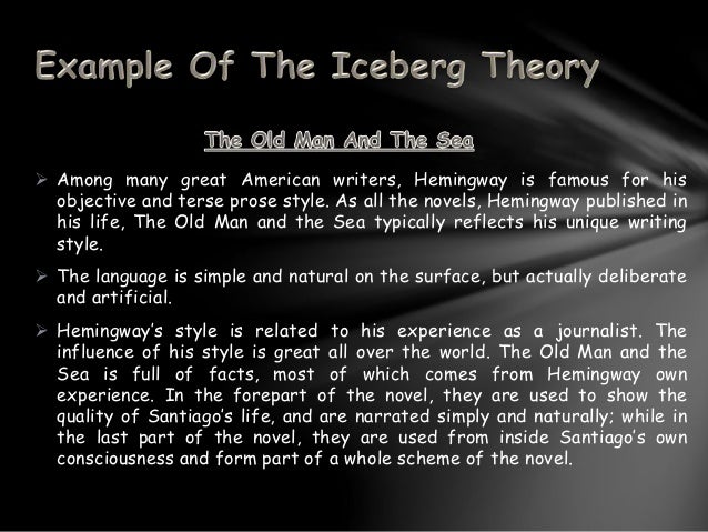hemingways iceberg theory In our time: the 1924 text ernest hemingway edited by james gifford published by modernist versions project university of victoria po box 1800 of hemingway's theory of omission or iceberg theory, which has shaped a generation of writers, the difficulty of accessing the. hemingways iceberg theory In our time: the 1924 text ernest hemingway edited by james gifford published by modernist versions project university of victoria po box 1800 of hemingway's theory of omission or iceberg theory, which has shaped a generation of writers, the difficulty of accessing the.