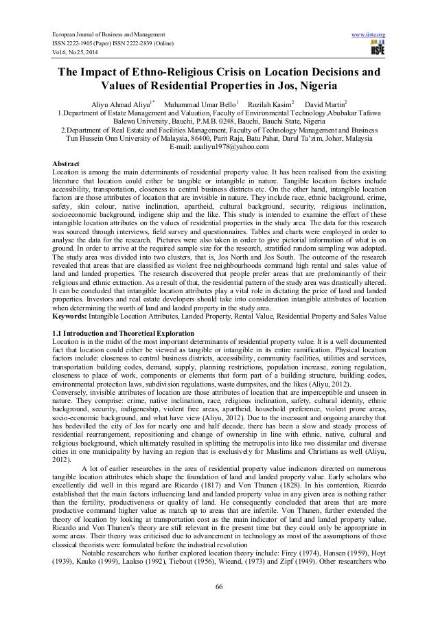 Ethno religious thesis