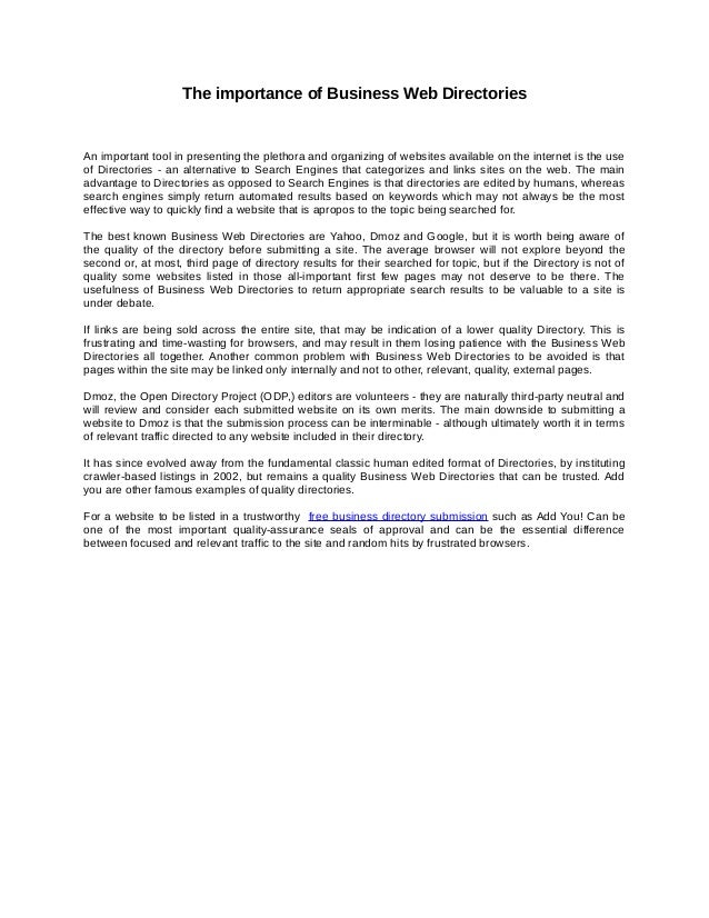 free business directory submission