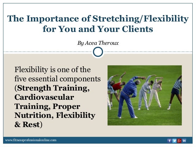The importance of stretching or flexibility for you and ...