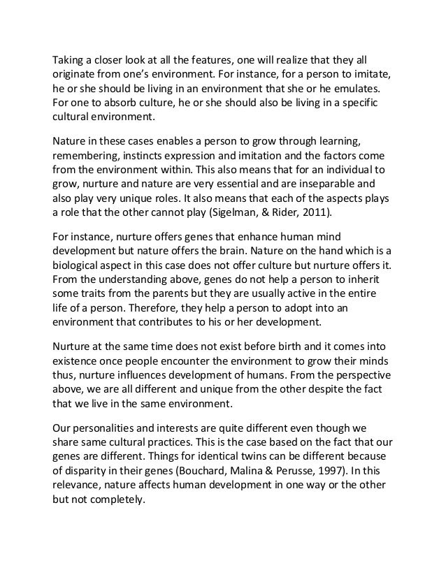 Nature Vs Nurture Essay Examples | Kibin