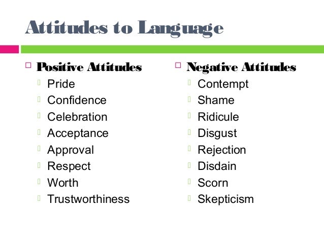 attitudes to language Volume 7, number 2 fall/winter 2009 attitudes toward immigrants and multiculturalism in contemporary america: the role of foreign language fluency. attitudes to language Volume 7, number 2 fall/winter 2009 attitudes toward immigrants and multiculturalism in contemporary america: the role of foreign language fluency.